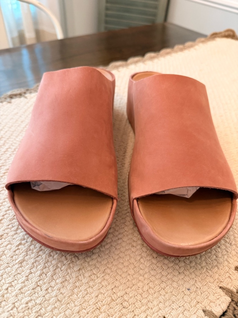 Fillip Shuv Nubuck Slide Sandals Sz 10